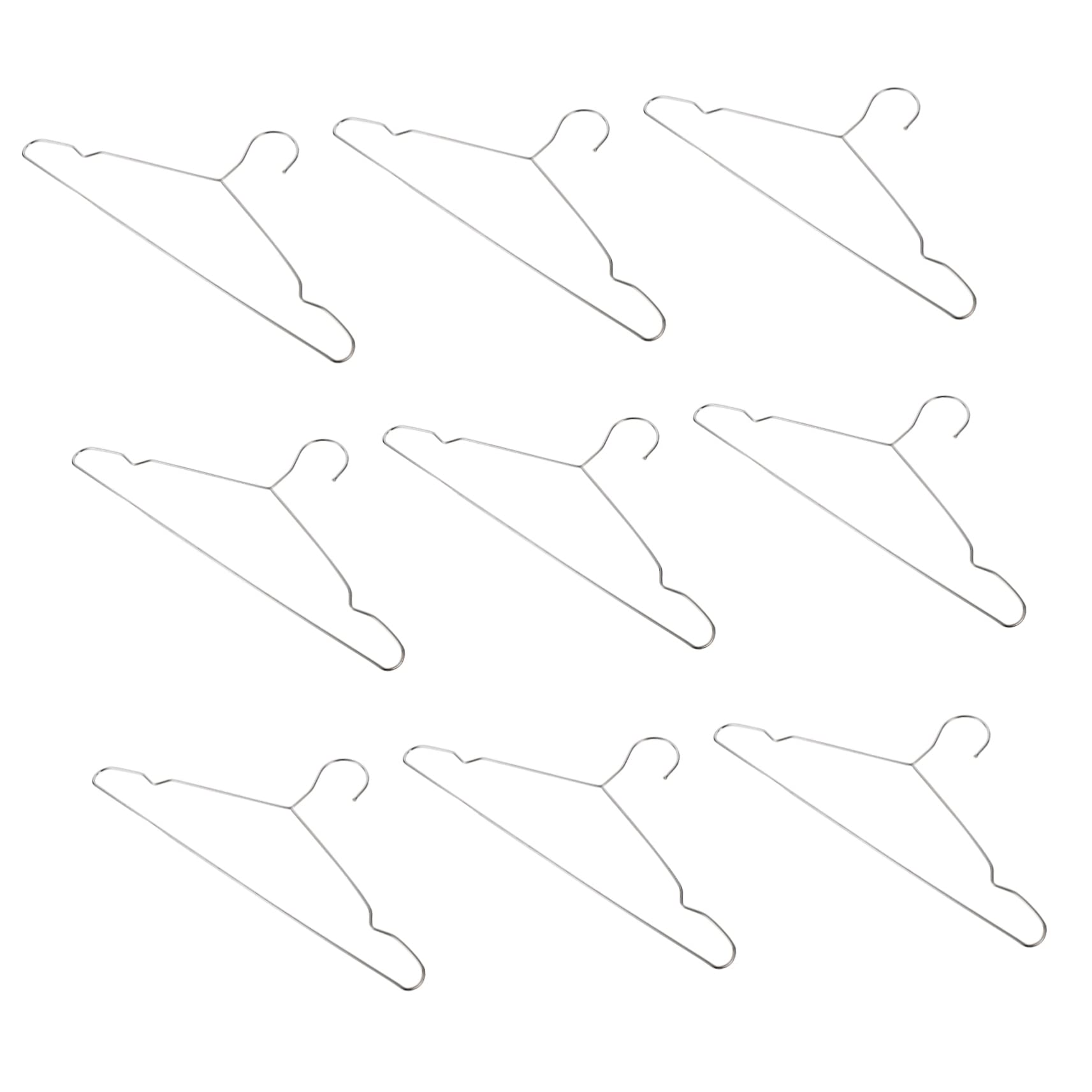 Ciieeo Racks 10pcs Stainless Steel Hangers Long-Lasting Coat Hangers Skid Strong Bearing Capacity