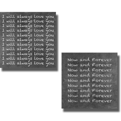 Artistic Home Gallery I Will Always Love You Now and Forever by Hakimpour-Ritter 2-pc Stretched Canvas Set Ready-to-Hang