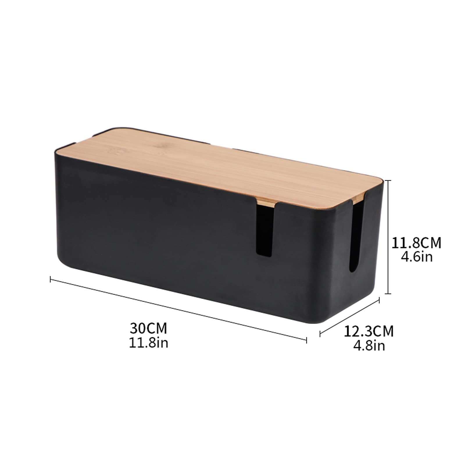 Caja de gestión de Cables Caja organizadora de Cables para el hogar Cajas de gestión de Cables Simples Organizador con Cubierta de Madera Soporte Grande para Guardar Cables para Ocultar