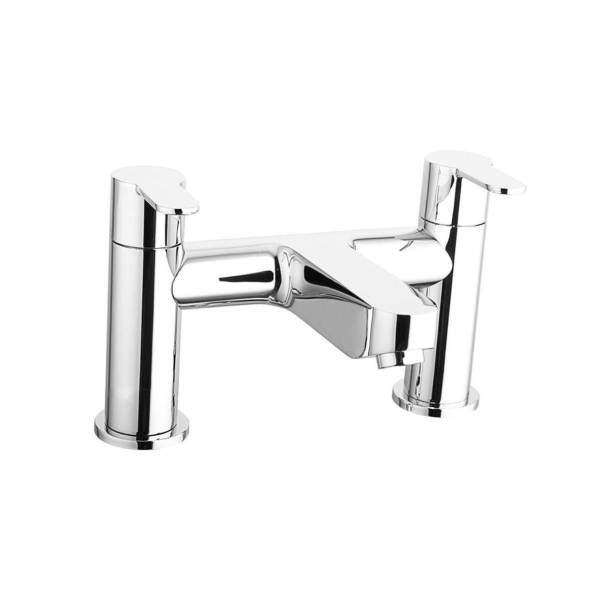 Aquariss Modern Bathroom Tub Monobloc Bath Filler Mixer Chrome Double Lever Bath Tap