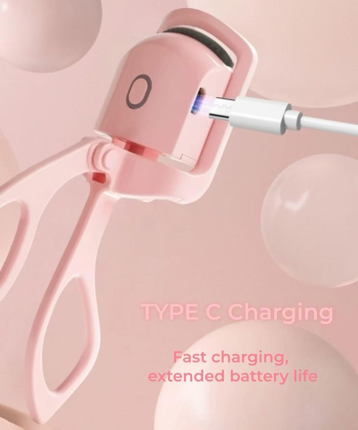 Heated Eyelash Curler, Eyelash Curlers with Quick Heat-Up, Multi-Temp Settings, USB Rechargeable, 24H Natural Curl, Anti-Scald Silicone, Portable Makeup Tool, Electric Eyelash Curler for Women, Pink - Image 8