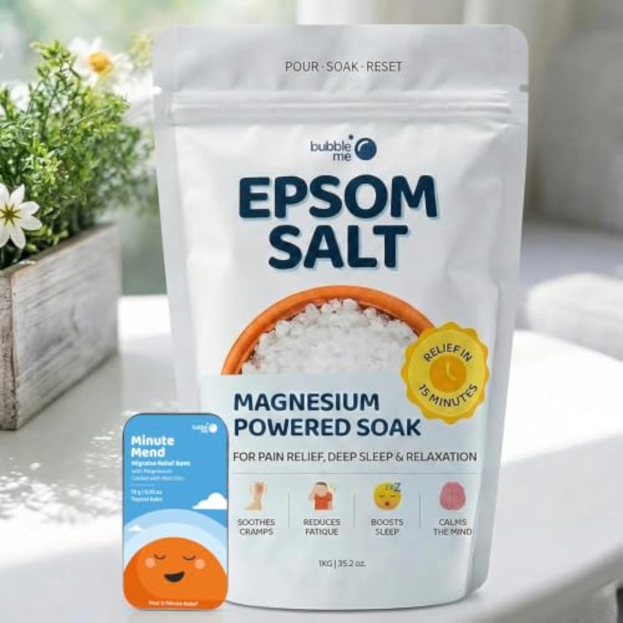 Deep Relief Magnesium Kit with Epsom Salt and Cooling Balm