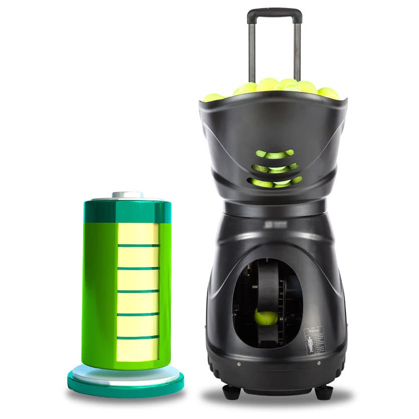 Machine à balles de tennis, lanceur de balle de tennis automatique portable, avec batterie au lithium et équipement de télécommande, pour équipement de pratique de tennis Machine à balles de tennis, lanceur de balle de tennis automatique portable, avec batterie au lithium et équipement de télécommande, pour équipement de pratique de tennis