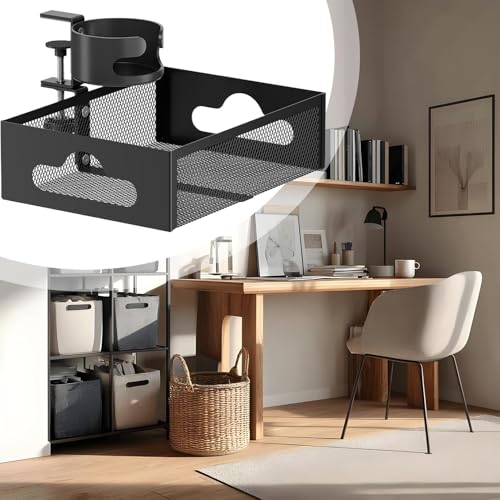 Porte-crayons sous table pivotant et support pour bouteilles d'eau - 4
