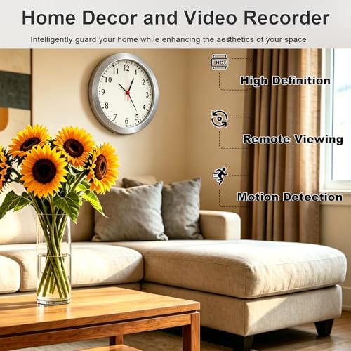 1080P WiFi Security Camera, Hidden Camera Clock, Spy Camera Mini Nanny Cam - Image 5