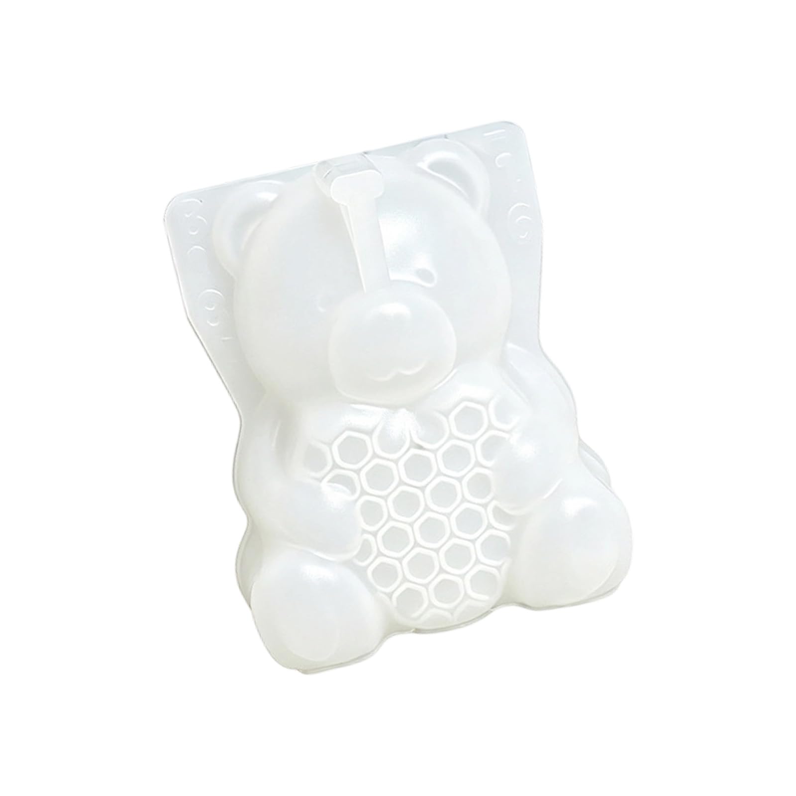 Tsophreniq Cartoon Honeycomb Bear Silicone Mold for Soap Resin Casting and Craft Making with Unique Design Soap Resin Casting Mold