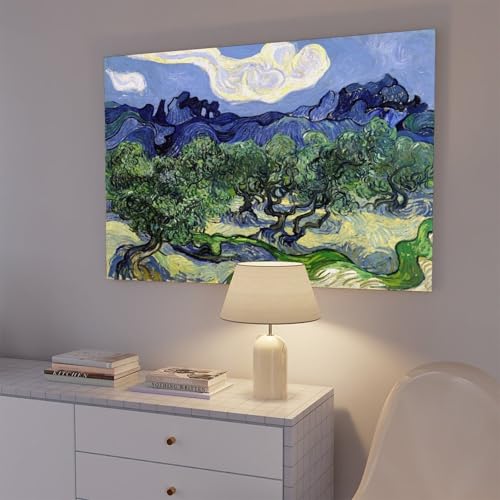 Toile Van Gogh oliviers décoration murale salon format compact - 7