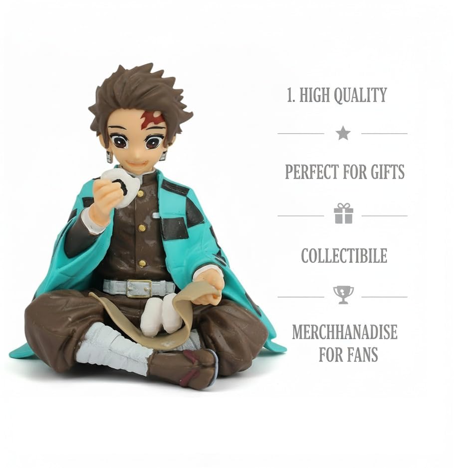 Image of Awestuffs Action Figure Limited Edition for Car Dashboard, Decoration, Cake, Office Desk & Study Table (Tanjiro Sitting D Slayer)