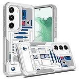 Candykisscase for Samsung Galaxy S23, R2D2 Astromech Droid Robot Pattern Shock-Absorption Hard PC and Inner Silicone Hybrid Dual Layer Armor Defender Case for Samsung Galaxy S23