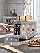 Ganiza Smart Toaster 2 Slice with Touchscreen, Digital Countdown Timer, Touch Screen Toaster Wide Slot, Full Stainless Steel, Defrost Reheat Cancel, +/-10s Fine-Tune, Removable Crumb Tray, Max 925W