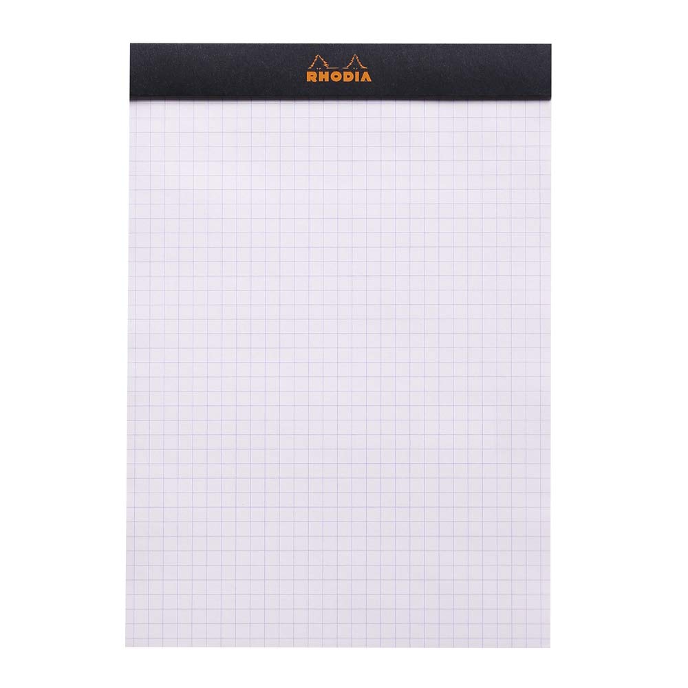 Rhodia Bloc-Notes Agrafé N°16 A5 14,8 x 21 cm Petits Carreaux 80 Feuillets Papier Clairefontaine 80 g/m² Couverture Souple