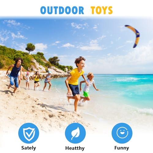 Boomerang para adultos y niños, boomerang suave para adultos, juguete volador para camping al aire libre y juegos en el patio trasero, regalo divertido para niños y adultos (diseño Sol Rojo) miniatura 2