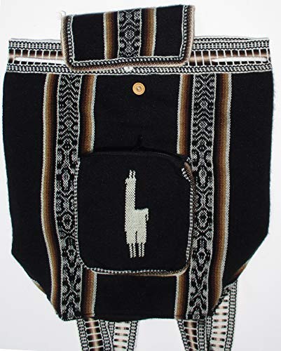 Generic Ethnic handamade Backpack Peru Bolivia Ecuador, Medium, Black2