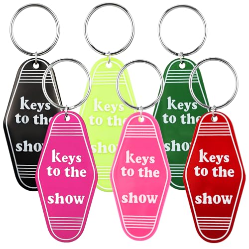 Nosiny 12 pcs Funny Keychains Keys to The Show Keychain with Ring Plastic Acrylic Fun Cute Snarky Quirky Sarcastic Sayings for Women Men Coworkers Friend Novelty Gag Gifts White Elephant Gift