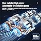 TIREWELL 12 V Reifenfüller - Heavy Duty Double Zylinder Direct Drive Metall Pumpe 150PSI, Air Kompressor mit Akku Klemme und 5 m Verlängerung Air Schlauch, SUVs/Vans/RVS