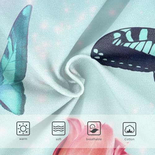 Funny Girls Underwear Toddler 2t Cotton Little Girl Panties Butterflies Flowers Field Teal Briefs Girls Undies3