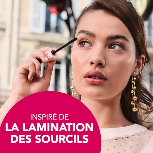 Bourjois Twist, Lift & Freeze Mascara, Noir, Tenue 36 h, Effet lift extrême et longueur, Brosse 2-en-1 Twist-Up, Formule qui ne coule pas, 8 ml