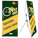TFEN - X Banner Stand 23' X 63' to 32' X 78' Adjustable Banner Holder Portable Personalized Customizable Signs with Travel Bag for Advertising, Business, Events, Trade Shows, Stores(STAND ONLY)