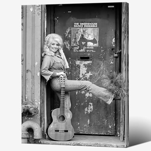 Framed Vintage Black And White Wall Art Dolly Porton...