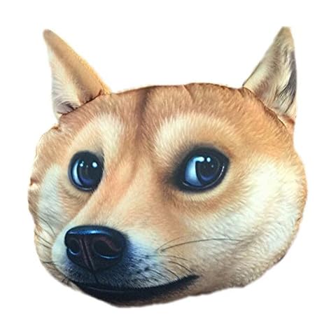 Car Neck Pillow with 3D Animal Picture (Akita C) Cover