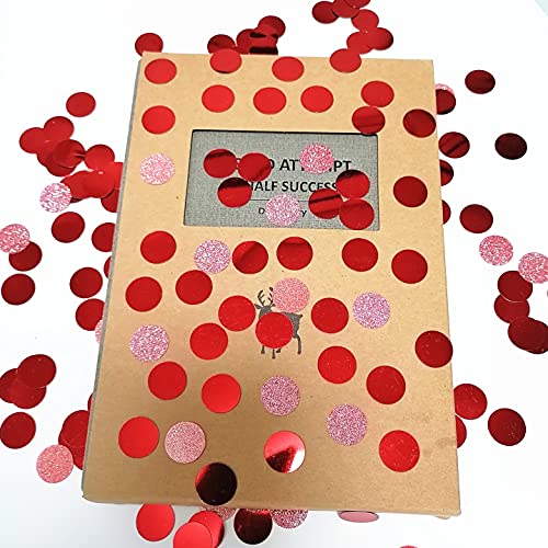 Emaan Circle Dots Confetti Red And Glitter Rose Gold Metal Foil Sequins Confetti For Birthday Wedding Party Table Scatter Decoration, 1.5 Cm In Diameter #TOP2