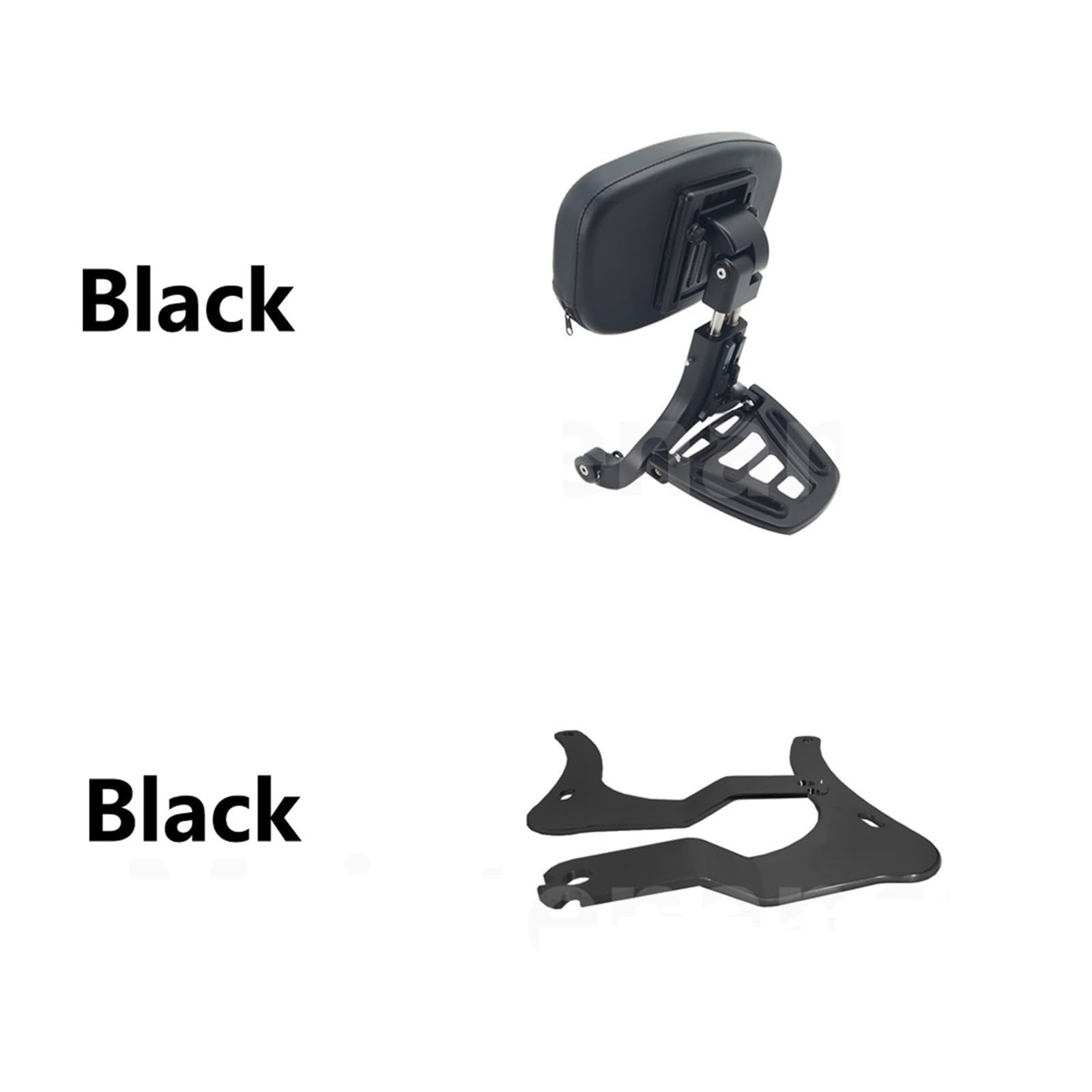Respalda para Moto Respaldo para Motocicleta con portaequipajes Plegable para Conductor y Pasajero, Compatible con Honda Rebel 1100 CM 1100(Black)