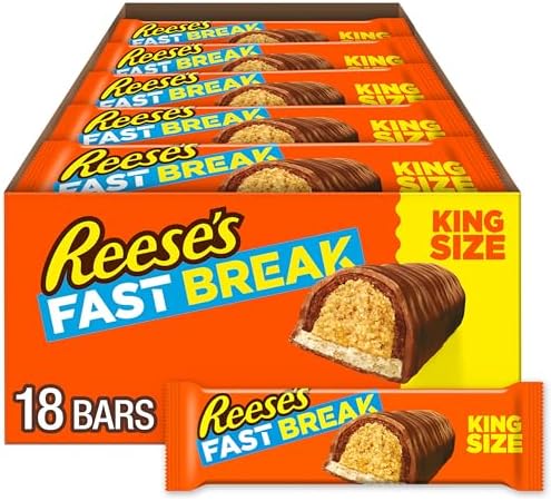 REESE'S FAST BREAK King Size Candy Bars, 3.5 oz, 18 ct