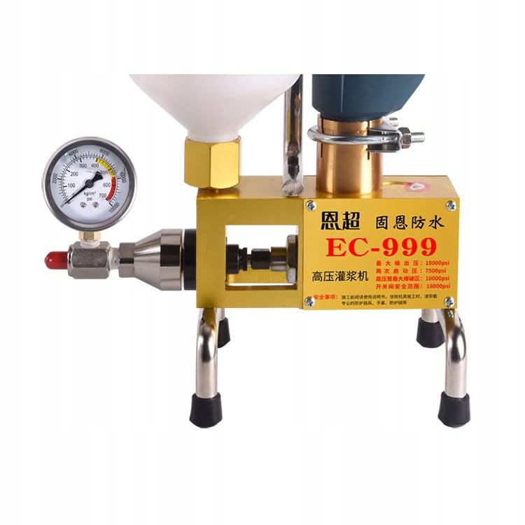 Rosfix Pompa Iniezione Alta Pressione PI-PUMP 9999 – 910W, 15000 PSI, 0–1 L/min | Per Resine PU/Epossidiche | Sigillatura Crepe Cemento | Pompa Iniezione Professionale