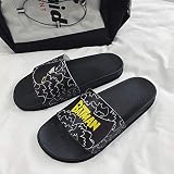 Zehentrenner Herren Flip Flops Sommer Batman-Paar-Hausschuhe.-schwarz_40-41.Pantoletten Badelatschen Strand Indoor