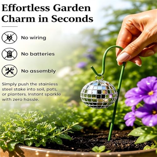 Piquets jardin boule disco : résolvez le manque d'éclat de vos massifs - 4