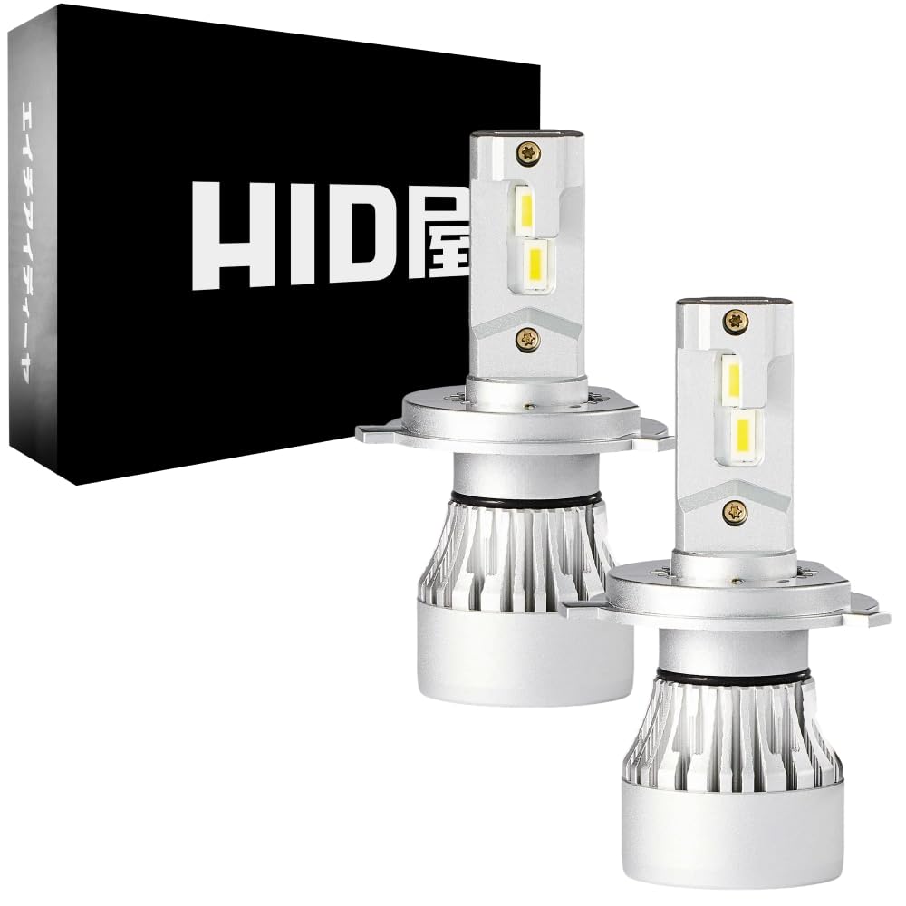 Amazon | HID屋 H4 LED ヘッドライト 28400cd(カンデラ) 爆光 ホワイト