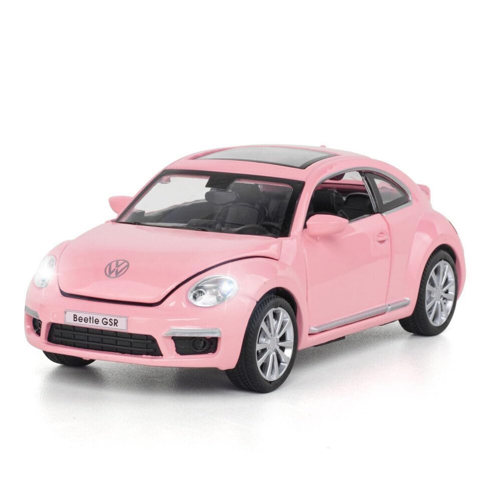 Image of Volkswagen Beetle1:32 Diecast Scale Model Alloy Metal Pull Back Toy car for Kids with Openable Doors & Light, Music Toy Vehicle for Kids - Colors as Per Stock(Design-47)