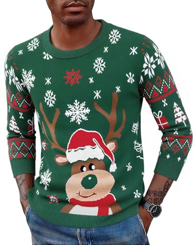 Saodimallsu Herren Weihnachtspullover Ugly Christmas Sweater Familie...