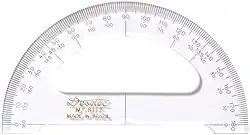 Transferidor Acrílico 180° 12 cm 8112, Trident, Incolor