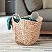 Household Essentials ML-4002 Tall Water Hyacinth Wicker Basket with Handles | Natural, Brown, Natural