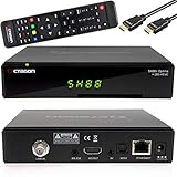 ✅ LIEFERUMFANG: Sat-Receiver mit LED Display, Fernbedienung mit 2 AAA-Batterien, Bedienungsanleitung, IR Infrarot Empfänger, externes Netzteil, HDMI Kabel