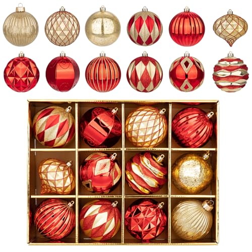 12er-Set 10cm Weihnachtskugel Großes Bruchsicheres...