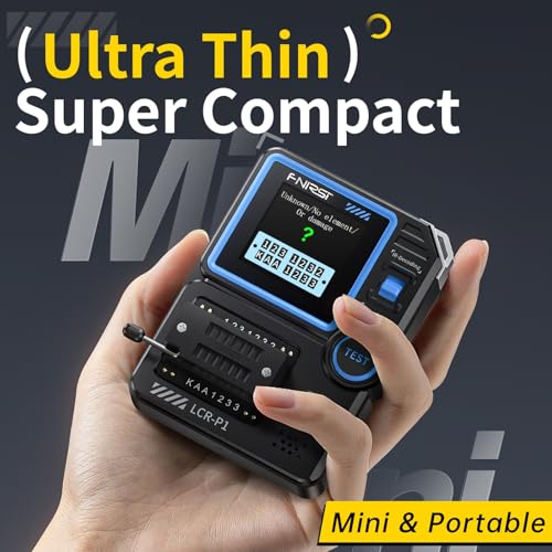 Jadeshay Transistor Tester, LCR-P1 Meter Multifunktionaler Transistor Kondensator Tester SMD Elektronikkomponententester für Kapazitäts-, Widerstands- und Transistortester Bauteiltester