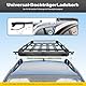 LIEKUMM 127 x 97 cm Dachgepäckträger, 100 kg Tragfähigkeit Aluminium Dachgepäckträger Korb Relingträger, Auto Dachträger Fracht Relingträger Universal Gepäckkorb für Universal SUV, Schwarz