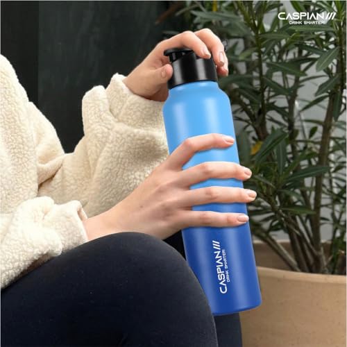 Image of CASPIAN / / / Hike ISI Certified Stainless Steel Water Bottle 1ltr.(Multicolour, 1 Litre, Set of 6) | Leak Proof Sipper for Fridge Home Office Travel School Kids Boys Girls Adults Sports Gym| BPA Free