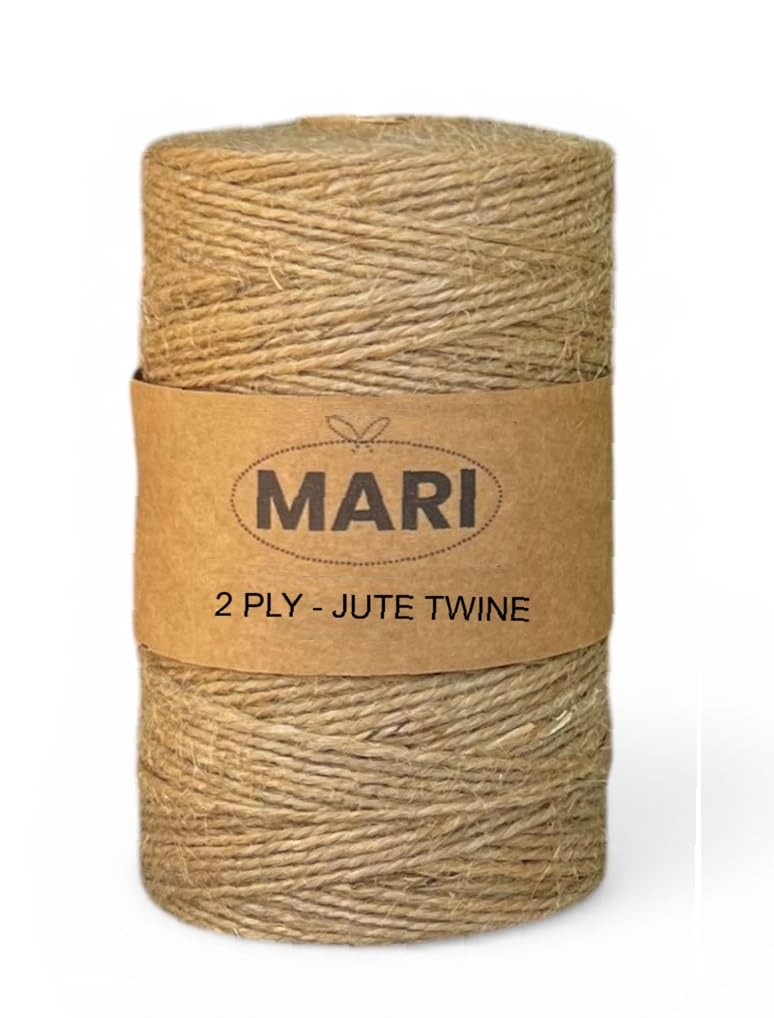 MARI - 2 Ply- 250metres Natural Jute Twine Yarn – Strong Eco-Friendly Jute Rope for Crafts, Gift Wrapping, Gardening, DIY Projects, Plant Hangers, Packing & Home Decor. (250 Metres (2 Ply))-image-9