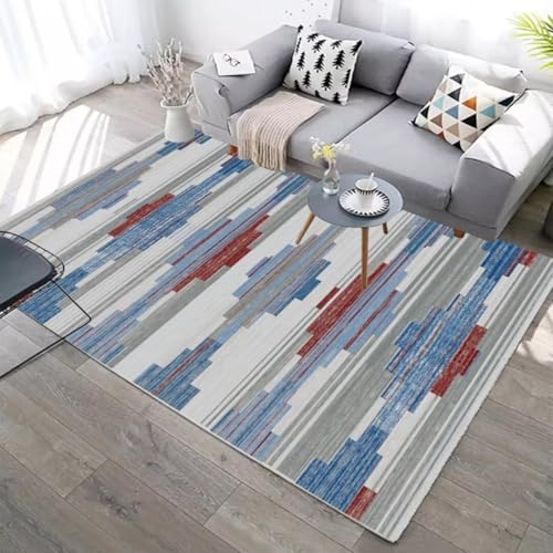 RUGMRZ Alfombra Pasillera de área Decorativa Simple Antideslizante y Lavable en la Sala Estar Habitación Azul Dormitorio Matrimonio Moderna Alfombras Pelo Corto Habiracion300x400CM