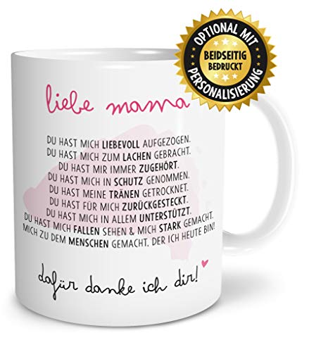 OWLBOOK Danksagung Mama große Kaffee-Tasse mit Spruch im Geschenkkarton Geschenkidee Geschenke Muttertag Muttertagsgeschenk für Mutter