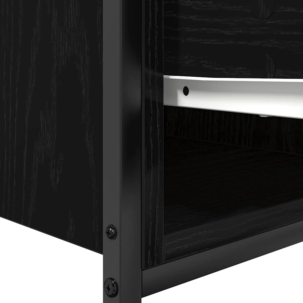 vidaXL Meuble de salle de bain en chêne noir 90 x 34,5 x 60 cm – Meuble en bois d'ingénierie avec compartiments et tiroir – Solution de rangement moderne avec plateau robuste pour salle de bain
