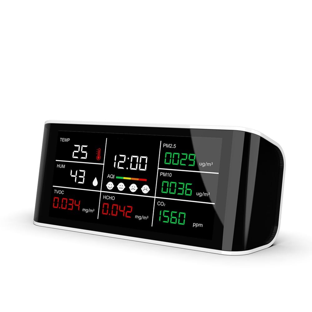 DM69-WIFI Detector de Calidad CO2 PM2.5/10/HCHO Sensor de Gas probador Temperatura Humedad 2 en 1