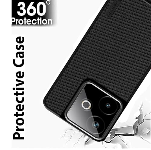 Image of Silicone Back Cover Case Compatible for Realme GT 7 5G / GT 7T 5G / GT 7 (Textured Grip Design | Camera Protetion | Slim and Light Weight | Soft Touch and Feel | Black)
