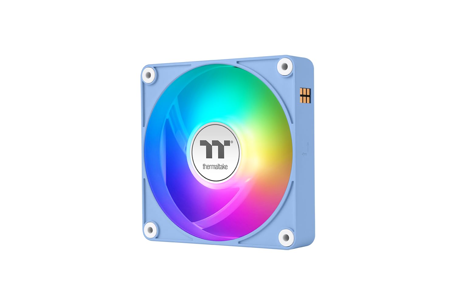 Thermaltake CT140 EX Reverse ARGB Sync | 140mm | 3er-Pack | MagForce 2.0 Magnet-Daisy-Chain | PWM 500–1800 U/min | 9 LEDs | 5V Mainboard Sync | Hydraulic Bearing | sehr leise | Hydrangea Blue