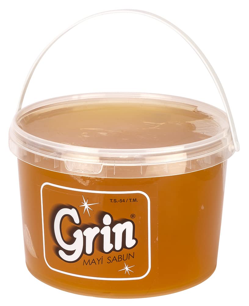 GRİN Ekolojik Arap Sabunu, 3 Kg Organik Jel Sabun, Ayçiçeği Yağı Özlü Doğal Sıvı Sabun (Kova)