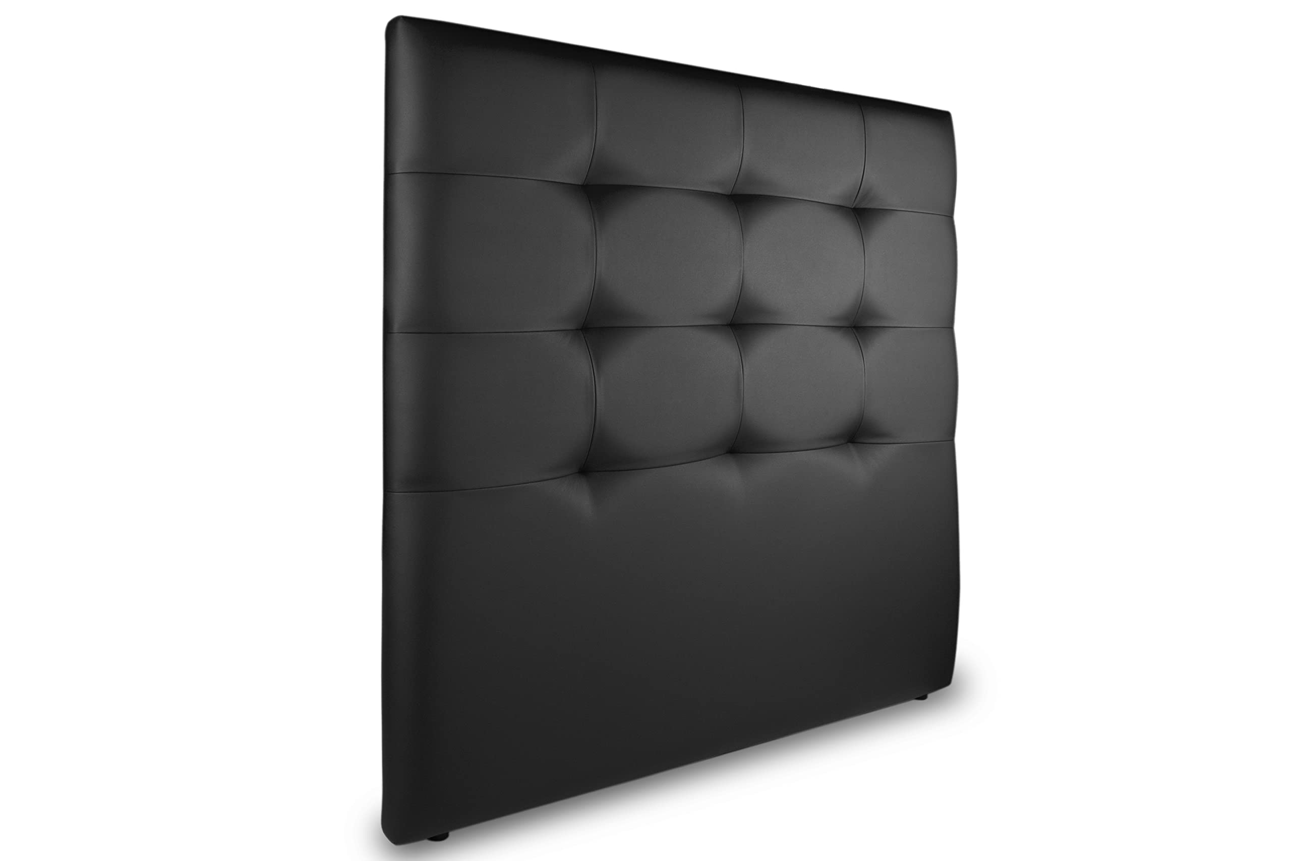 DecorQUALITY Cabecero Cama Texas Largo (Negro, 150x125 cm)