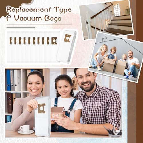Image of Threlaco 20 Pack Replacement Type F Vacuum Bags Compatible with Riccar Supralite Upright Vac Rsl1a Rsl2 Rsl3 Rsl4 Rsl5 F3600 F3500 F3300 F3400